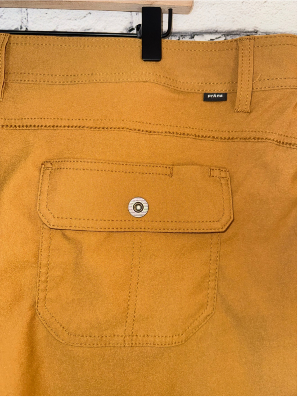 Women's Prana Shorts size 20W Mustard Yellow Halle Short Plus II 7’ Inseam NWT - Picture 13 of 16